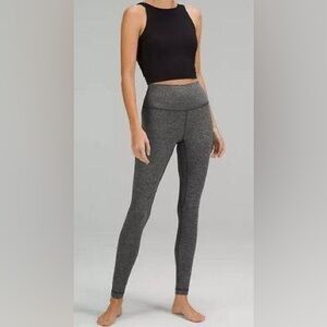 Lululemon Wunder Under gray coal & black reversible leggings
